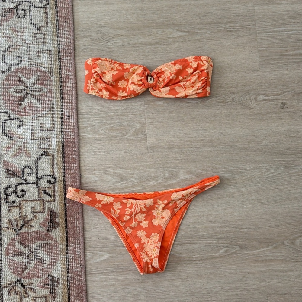 Rhythm Orange Floral Bikini Set